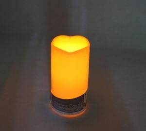 LED Moving Flameless Wax Candle with Amber Light