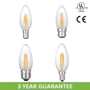 Small Edison Screw E12 E14 Clear Glass Filament Light Bulb