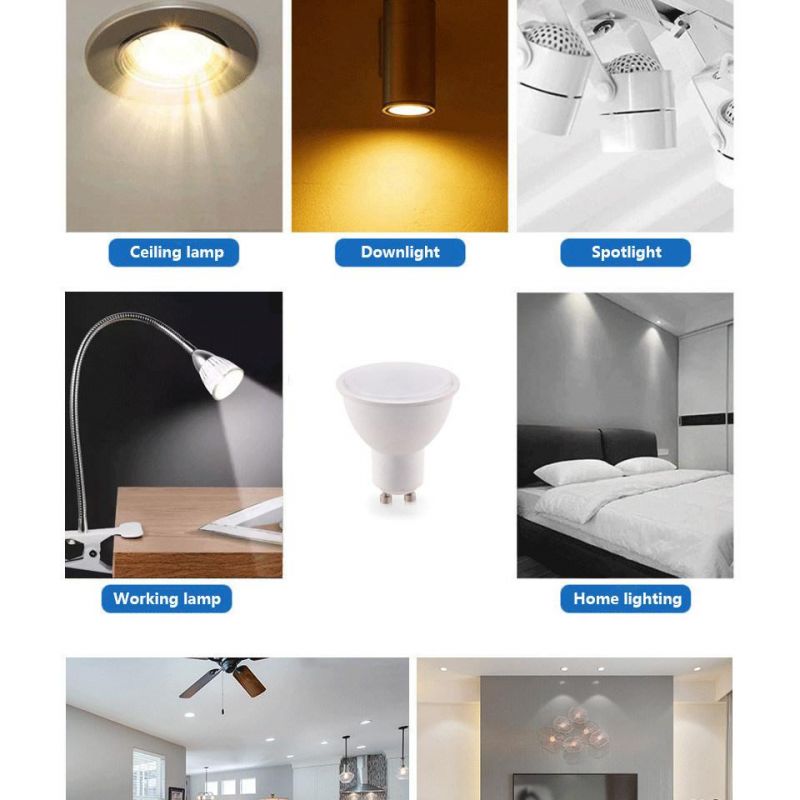 LED Spotlight Dimmable GU10 3W/5W/7W GU10 220-240V Plastic Aluminum Energy Saving Lamp with CE RoHS ERP LED Bulb Lamp Indoor Lighting