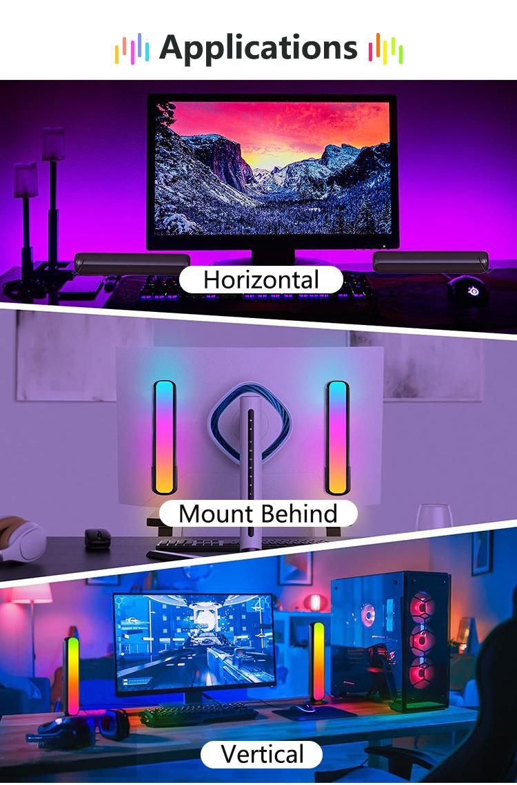 Multiple Modes Ambiance Durable in Use RGB Desktop Bar Lamp