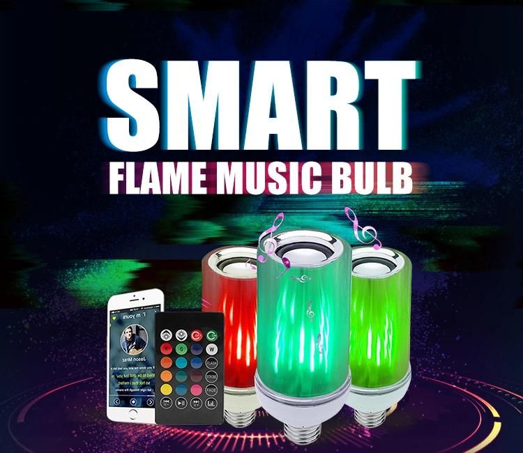 3 Mode Smart Control Music Sync Flame Speaker Bulb