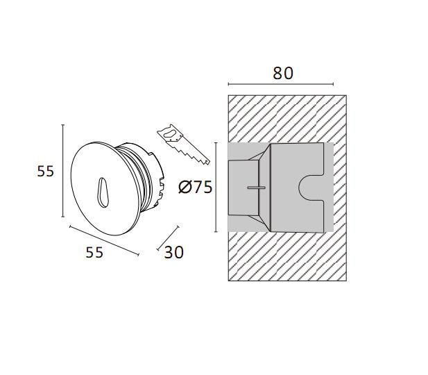 IP44 LED Corridor Light Recessed Steplight Automatic Induction Lighting Wall Step Light