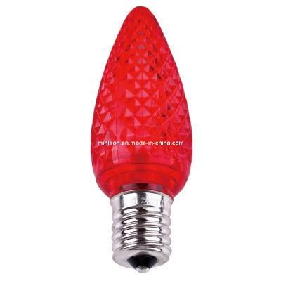 C9 Faceted LED Bulb - Red