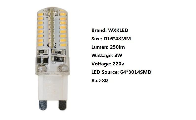 LED G9 3W Replace 30W LED Bulb G9 Silicone LED Light Bulbs