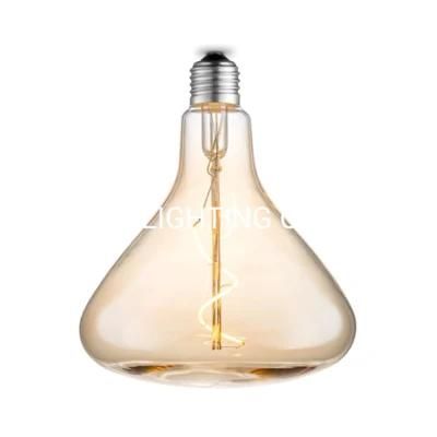 R140 Decorative Glass LED Spiral Filament Light Bulb