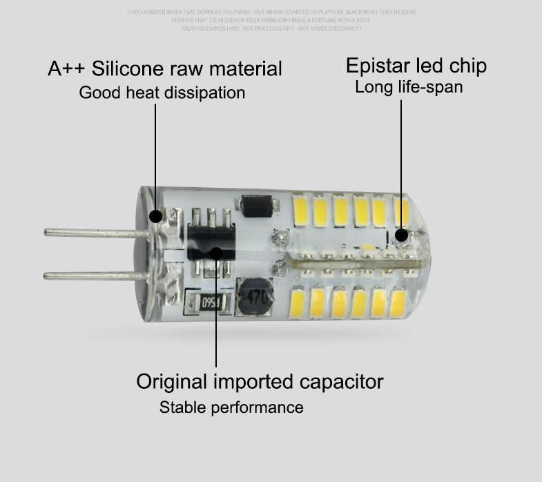 G4 LED Lamp Ba15D Mini 12-25V DC/AC 2W LED G4 LEDs Bulb Chandelier Light Super Bright G4 COB Silicone Bulbs