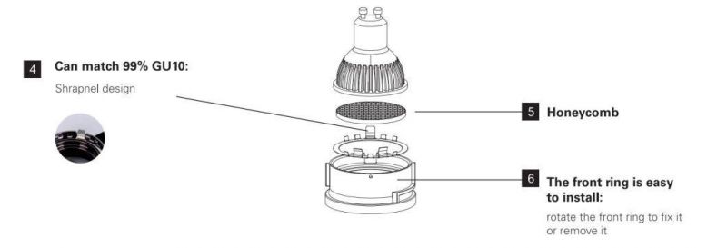 Easy Installation Wall Mounted Lighting LED Modular Design for GU10