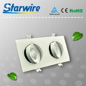 Sw-Cl18-B01 Square LED Downlights / Two Heads Ceiling Lights / 18W 24W Downlight Fixture