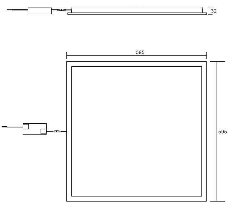 LED Backlit Panel Light 595X595mm 40W Ugr<19