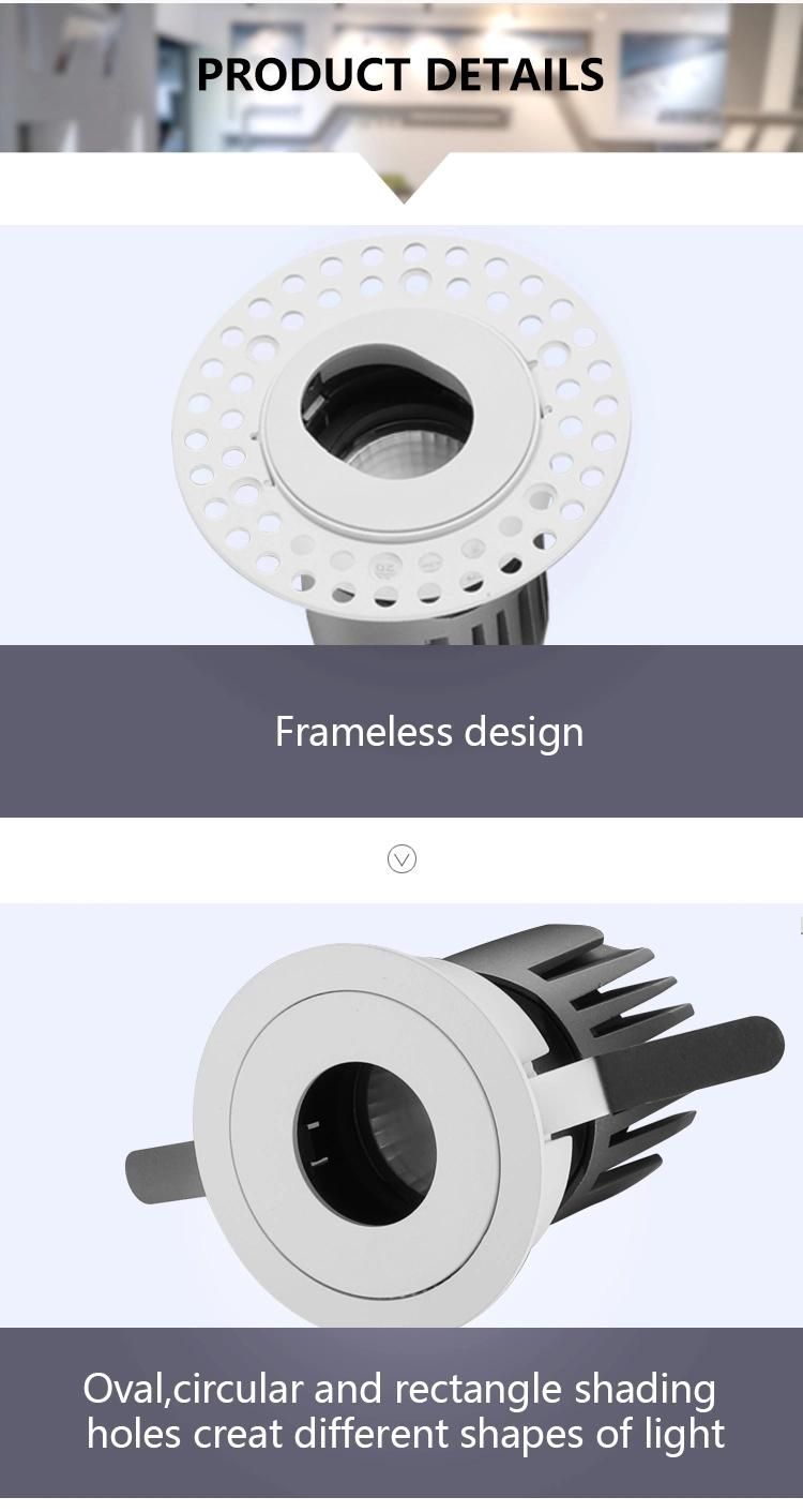 Rotated Waterproof IP65 LED Hotel Downlight 20W Cutout 75mm