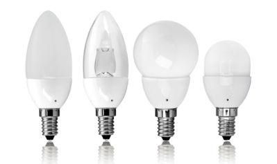 Glass Shell LED C37 Candle Bulb with Dimmable