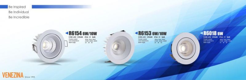 R6154 6W / 10W Aluminum COB LED Commercial Interior LED Spotlight