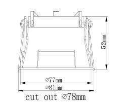 Fixed Round Ring Patent Design Deep Recessed LED Downlight Housing MR16 Housing