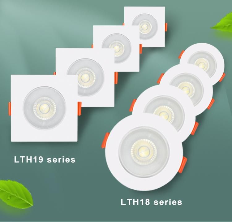 New 5g Super Slim Adjustable Recessed Ceiling Down Light 3W 5W 7W 9W 12W PC Plastic LED Downlight