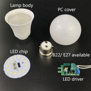 High Brightness Warm White Plastic Aluminum 5W 7W 9W 12W 15W E27 SMD2835 Bulb LED Lamp