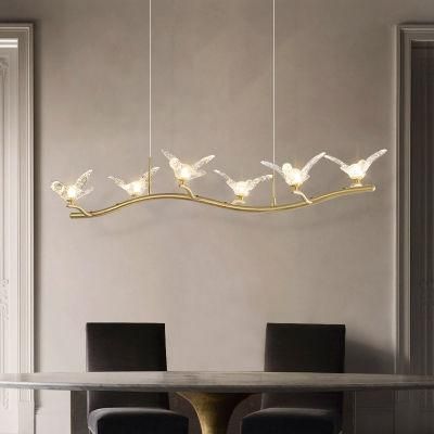 2022 All Copper Restaurant Bird Bar Front Desk Chandeliers Ceiling Luxury Pendant Lamp LED Lights Design