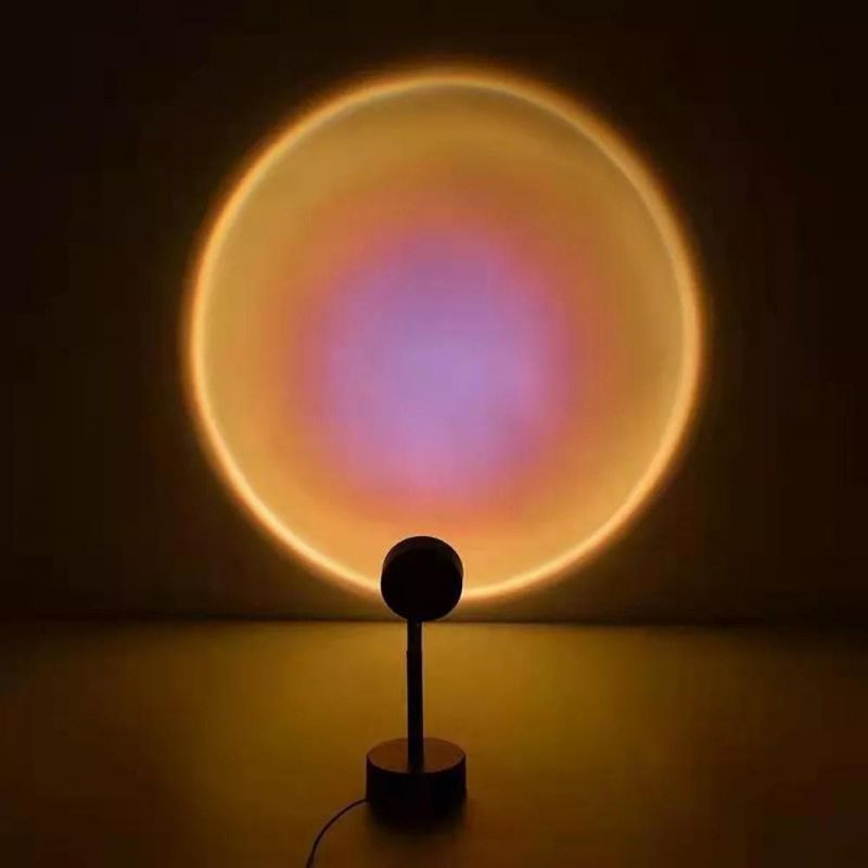 Shopify Service--Night Light Projector LED Lamp, USB Rotation Rainbow Projection Lamp Romantic LED Light Sunset Night Light for Home Party Decor