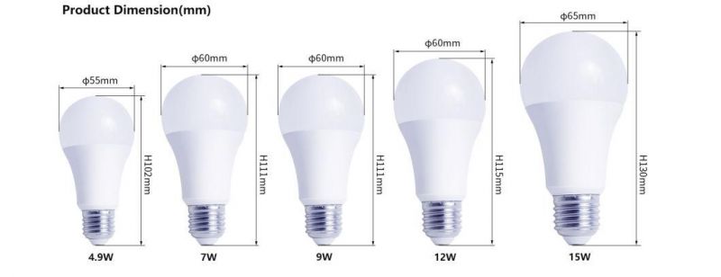 Classic A55 Light Energy Saving E27 B22 LED Lighting Bulb