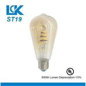 Ra90 3W 250lm St19 New Retro Spiral Filament LED Light Bulb