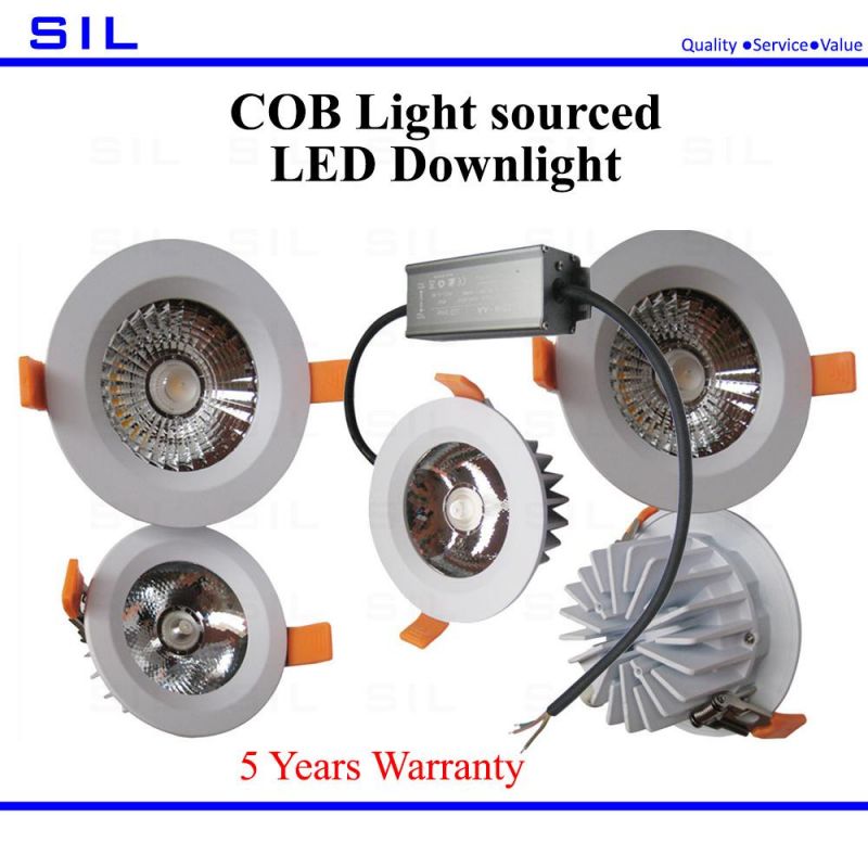 Downlight Suppliers 30W 33W COB LED Downlight Waterproof Recess Downlight IP65 MR16 Bathroom Toilet Down Lights