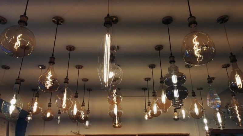 Dimming Non-Flashing UFO Flying Saucer-Shaped Decorative Glass LED Filament Bulb