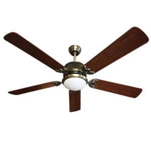 Retro Style 56 Inch 5 Plywood Blades Remote Control Antique Ceiling Fan with Lights New Dis
