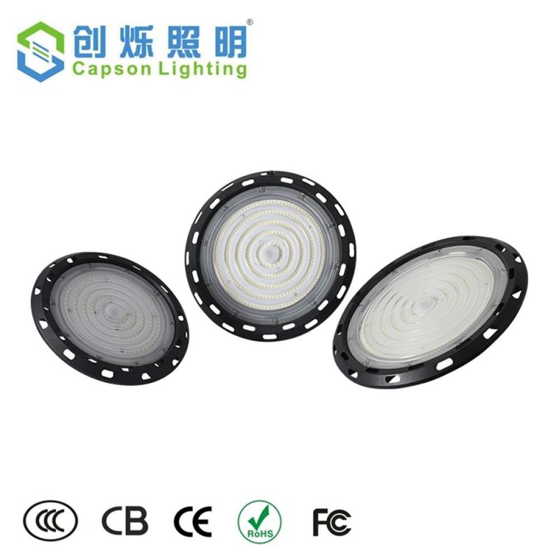 200W UFO LED Industrial Lighting 3years 140lm Factory High Bay Light