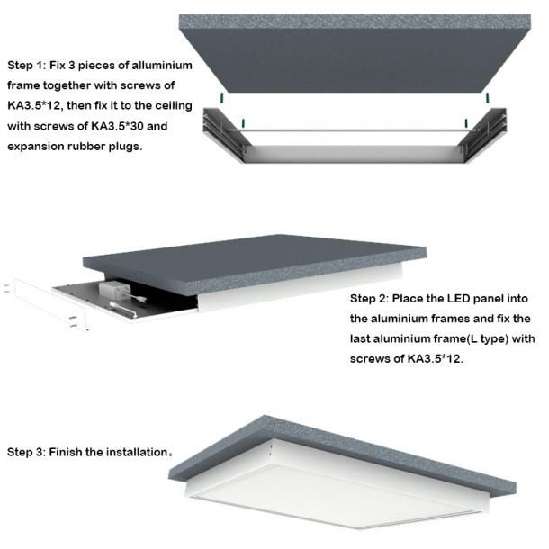 Surface Mounted LED Panel Frame Kit for 600*600 620*620 LED Panel Light