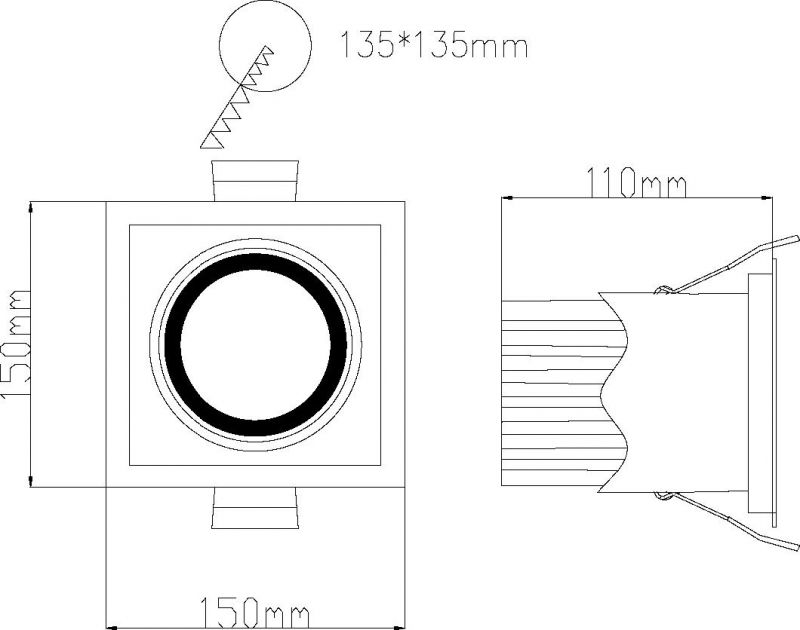 Good Price High Quality Recessed Lamp COB LED Ceiling Spot Light with Ugr<15