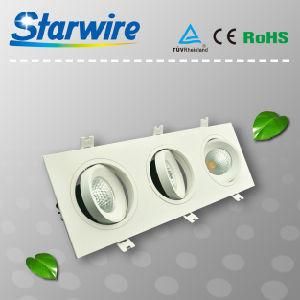 3X12W Adjustable Grille LED Ceiling Downlight (SW-CL36-B01)