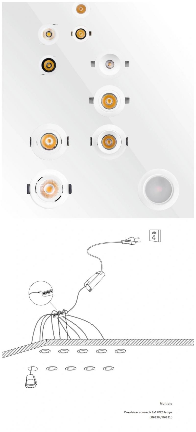 High Quality IP44 6W COB LED Spotlight Adjustable LED Light Fixture Ceiling Recessed LED Downlight 5 Year Warranty