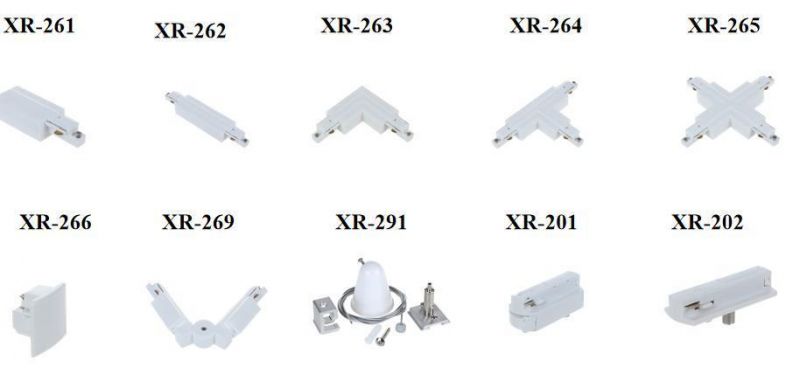 X-Track Single Circuit White End Cap for 2wires Accessories