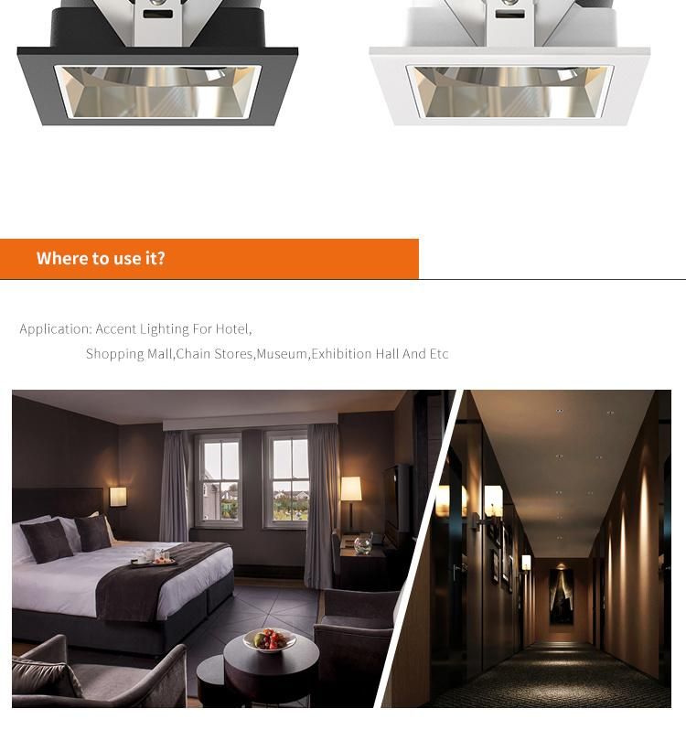 Commercial Indoor Ceiling Recessed Square LED Downlight