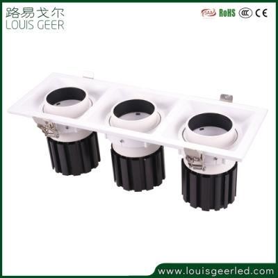 Good Quality Triple Head Dimmable COB LED Square Grille Light with SAA&Ce Approval