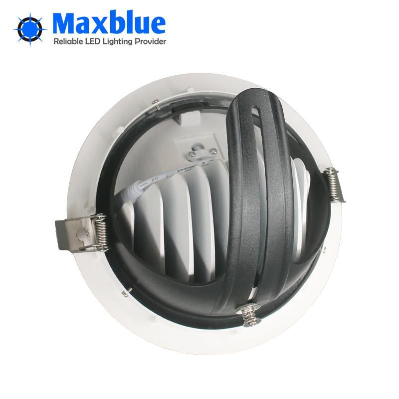 50W 360 Degree Rotatable 7inch Recessed COB LED Gimbal Downlight