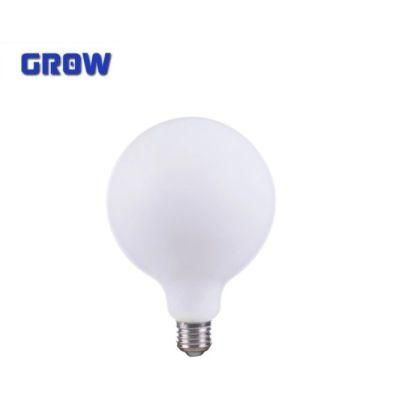 LED Filament Lamp Vintage G80 G95 G125 Milky Galss Bulb for Indoor Lighting Decoration