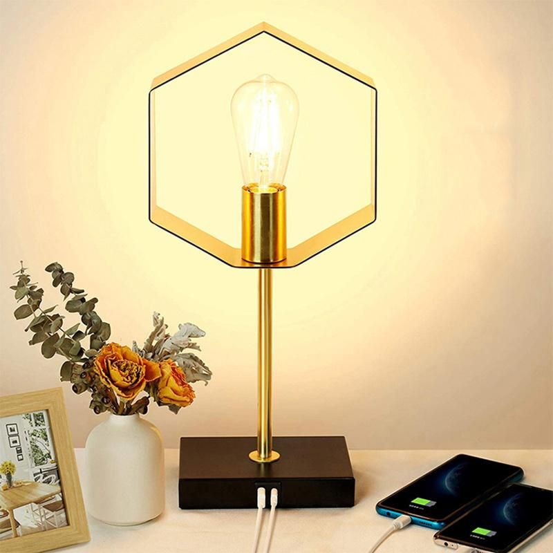 Amazon Modern Touch Dimmable USB Charging Desk Light Livingroom Metal Reading LED Table Lamps
