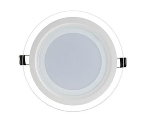 Super Slim SMD2835 Downlight Recessed Lamp 6W/9W/12W/18W/24W Panellight Round Square Glass LED Panel Light