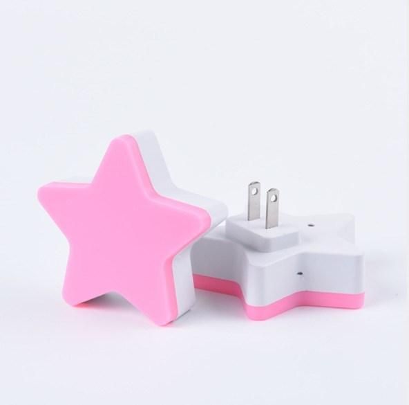 Star Night Light Children′s Bedroom Cute Plug in Light Decoration Emergency Lamp for Kids