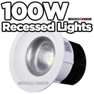 IP66 12000lm 8 Inch 100watt Recessed COB LED Downlight
