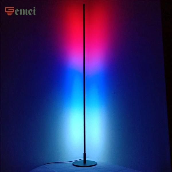 Indoor Home Decoration Colorful LED Round Base Floor Lamp with Remote