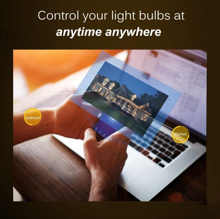 Google Home APP Remote Control Smart Bulb WiFi A60 9W