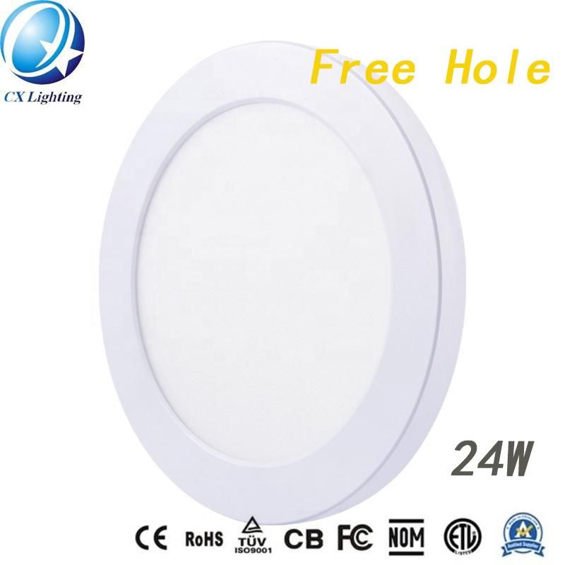 Free Opening Hole Size Frameless Recessed Round Panel Light