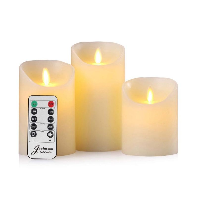 LED Candle with Moving Flame and 10 Keys Remote Control Candle LED