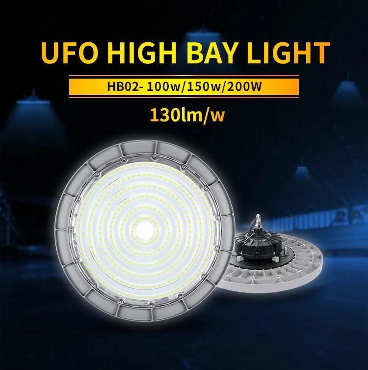 Adjustable Linear Industrial Waterproof New Design Outdoor Highbay Light 100W 150W 200W UFO LED High Bay Light