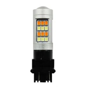 LED Lighting Switchback White+Amber 7743 2835-42SMD DRL+Turn Light Car LED Bulb