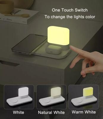 Wireless Charging Night Light Wireless Charger Can Charge LED Lamp
