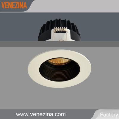 6W, 10W Deep with Anti-Glare Snoot Cast Aluminum COB LED Downlight