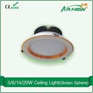 8W White-Golden LED Ceiling Lamps (ARN-DL8W-007)