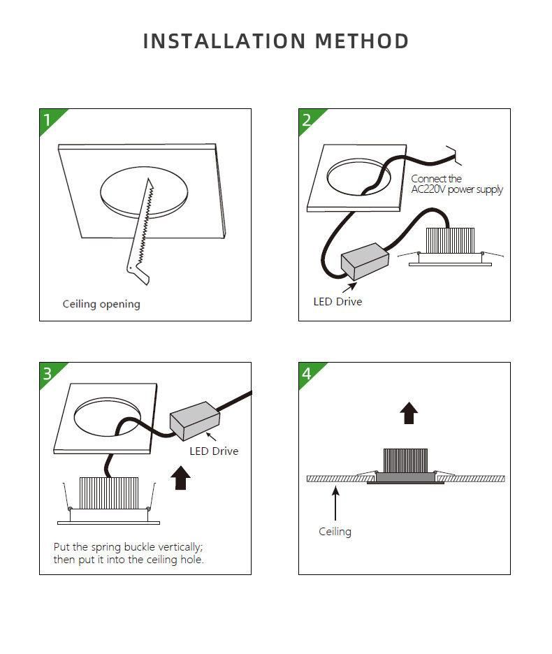 Weefine 12W LED Downlights for Living Room with Anti-Glare (WF-MT-12W)